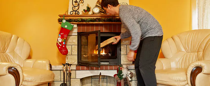 Rusted Metal Fireplace Restoration in Manteca, California
